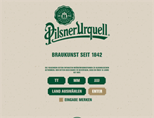 Tablet Screenshot of pilsner-urquell.de